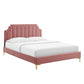 Sienna Performance Velvet Twin Platform Bed, MOD-6906 FredCo