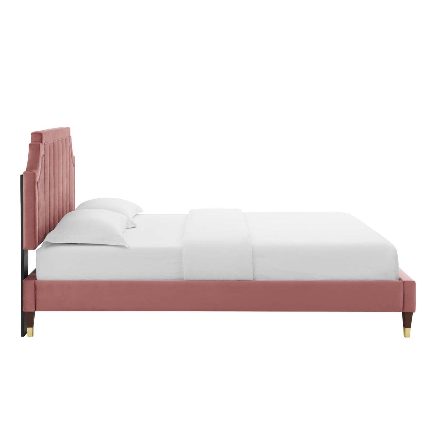 Sienna Performance Velvet Twin Platform Bed, MOD-6907 FredCo