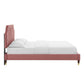 Sienna Performance Velvet Twin Platform Bed, MOD-6907 FredCo
