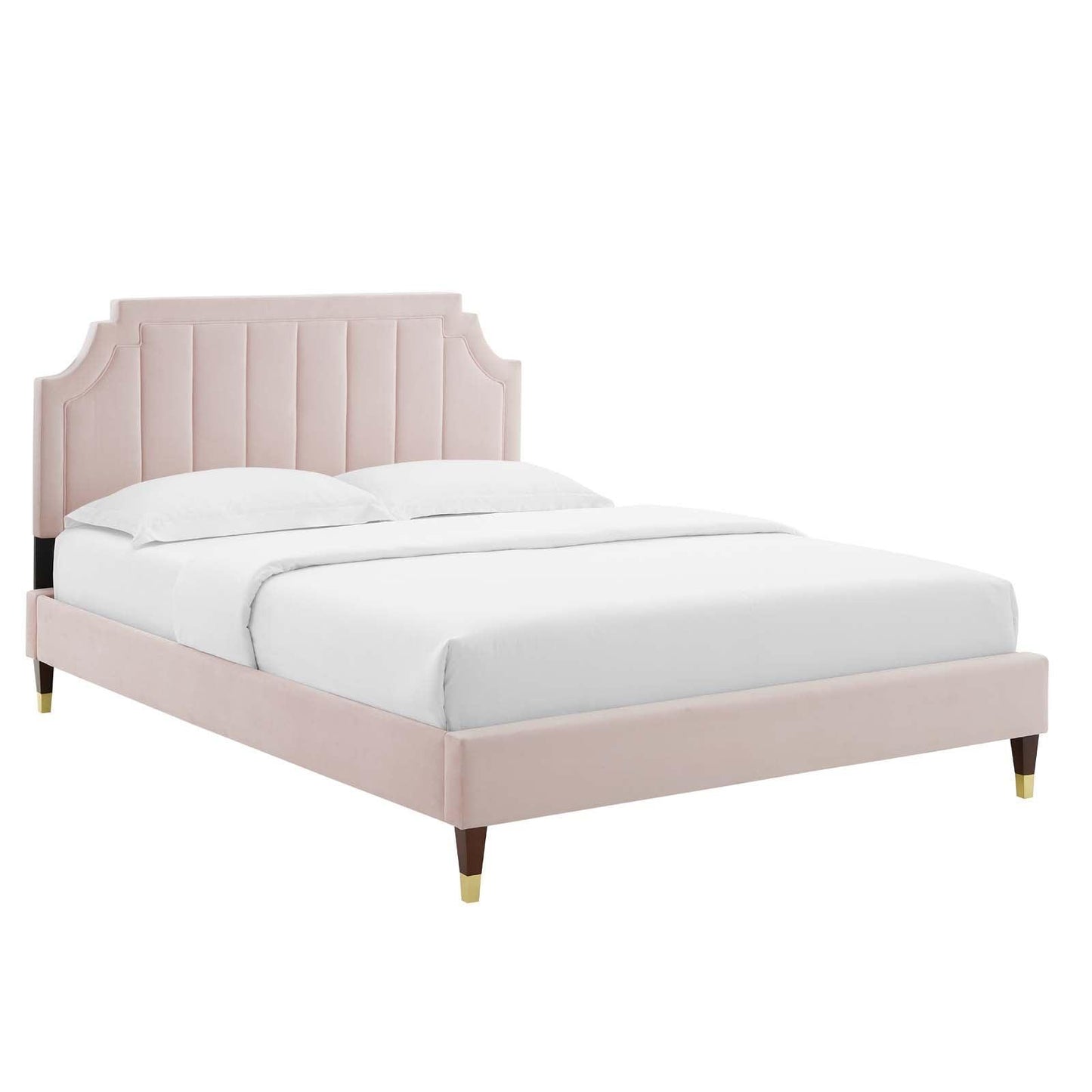 Sienna Performance Velvet Twin Platform Bed, MOD-6907 FredCo