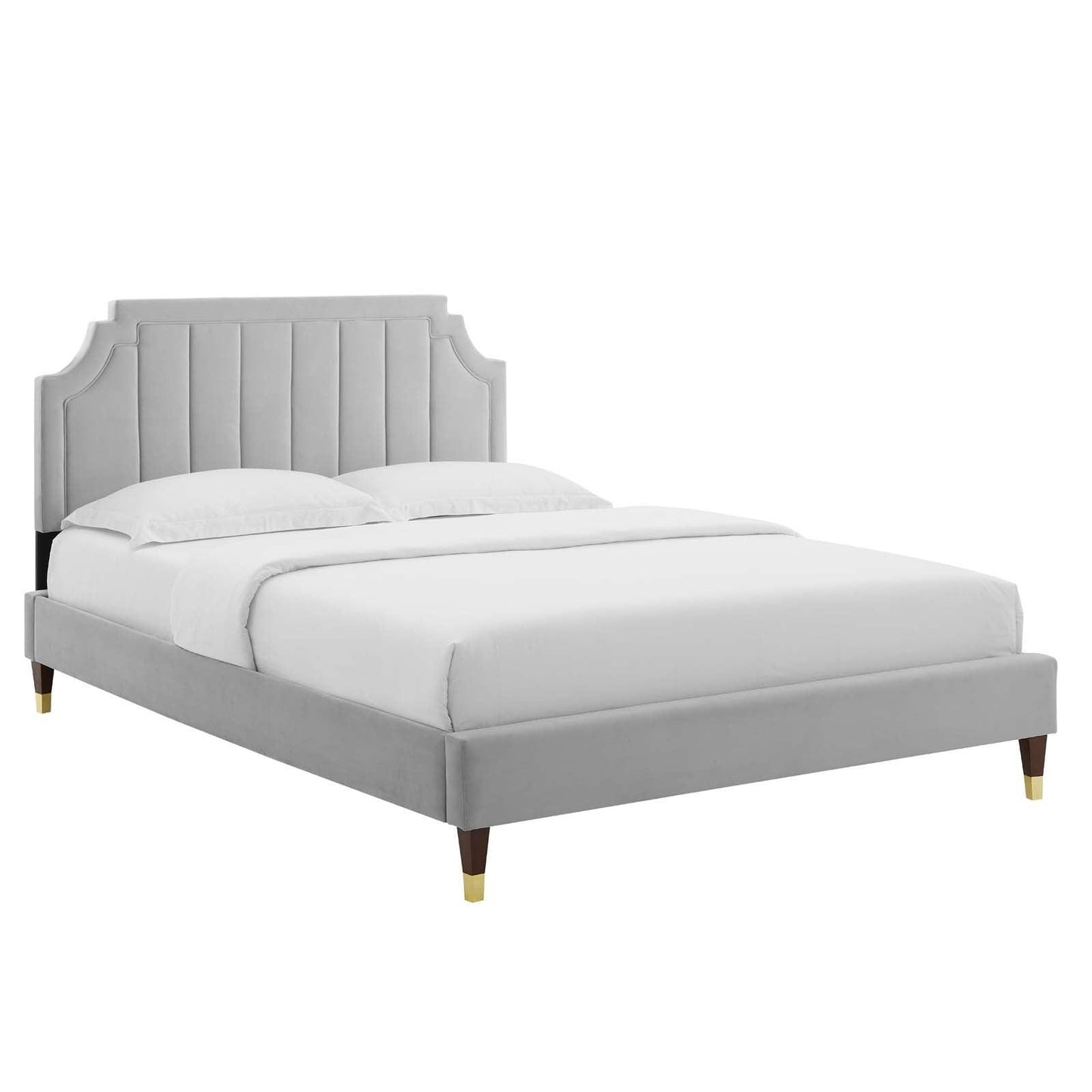 Sienna Performance Velvet Twin Platform Bed, MOD-6907 FredCo
