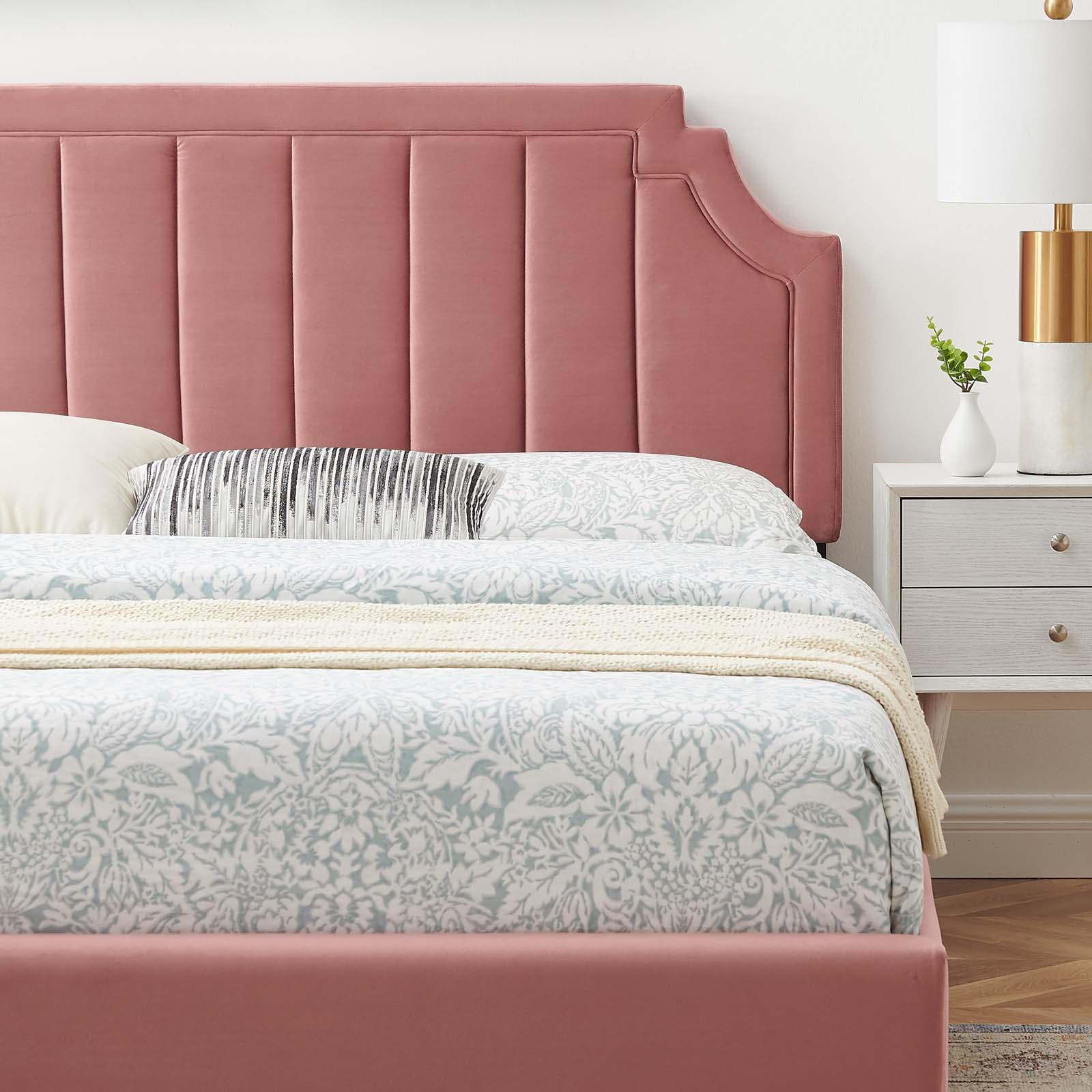 Sienna Performance Velvet Twin Platform Bed, MOD-6907 FredCo