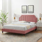 Sienna Performance Velvet Twin Platform Bed, MOD-6907 FredCo