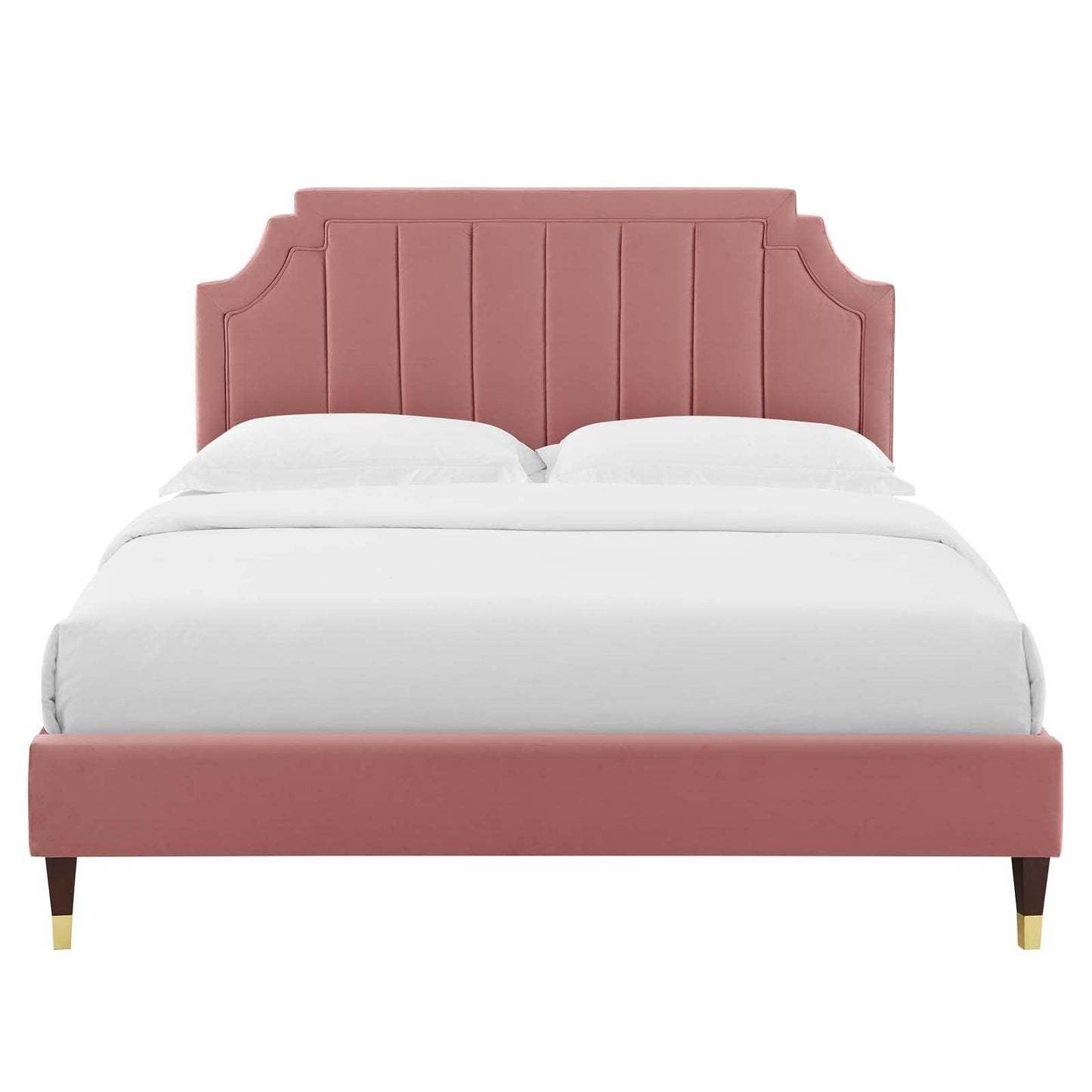 Sienna Performance Velvet Twin Platform Bed, MOD-6907 FredCo