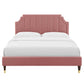 Sienna Performance Velvet Twin Platform Bed, MOD-6907 FredCo