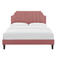 Sienna Performance Velvet Twin Platform Bed, MOD-6908 FredCo