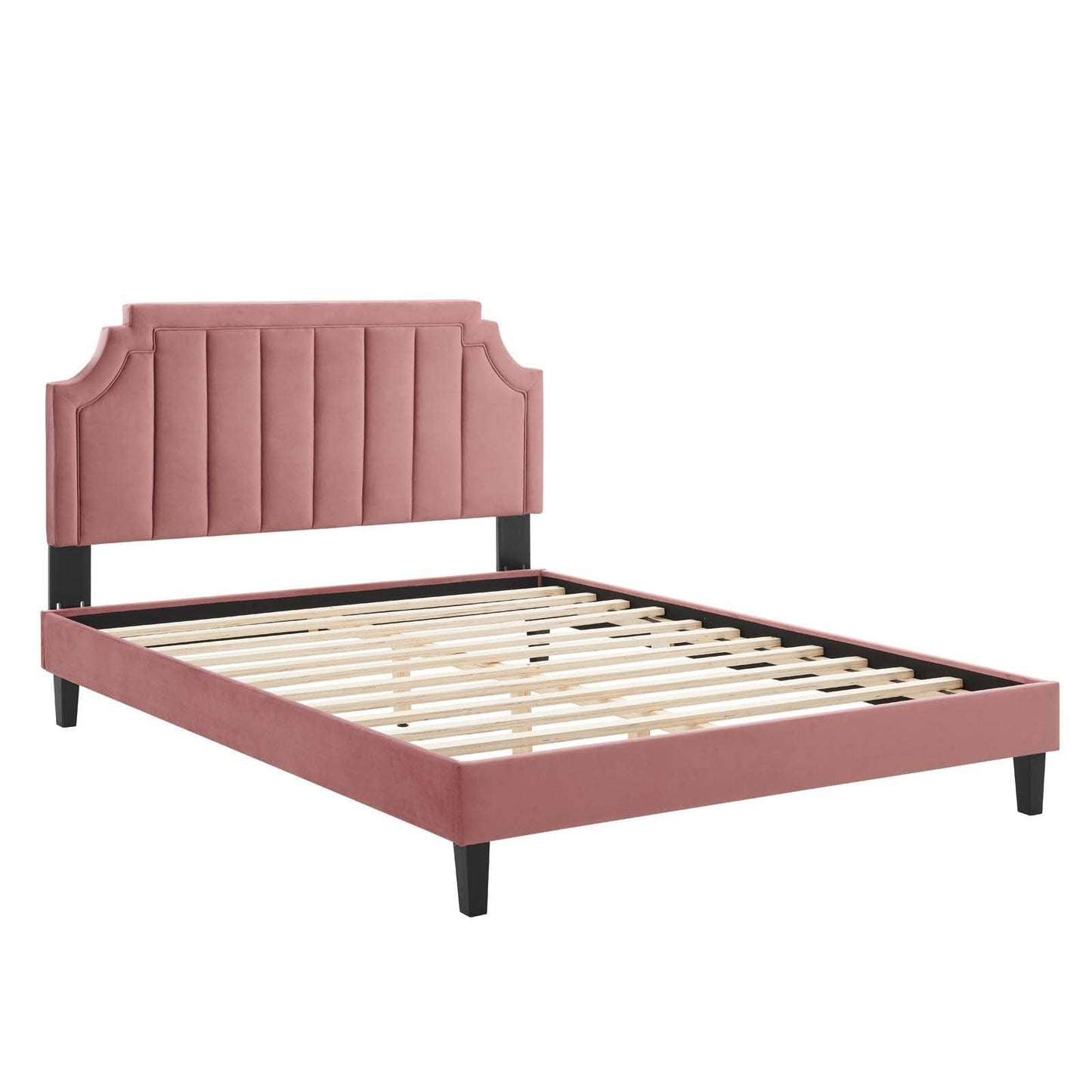 Sienna Performance Velvet Twin Platform Bed, MOD-6908 FredCo