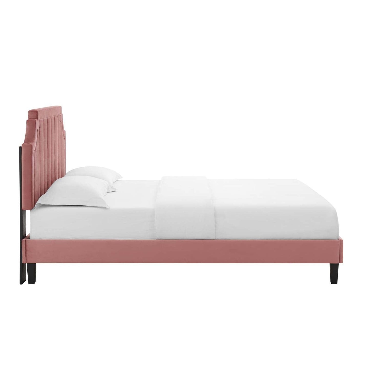 Sienna Performance Velvet Twin Platform Bed, MOD-6908 FredCo