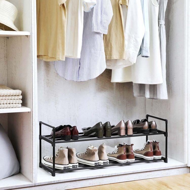 Slatted Metal Shoe Rack