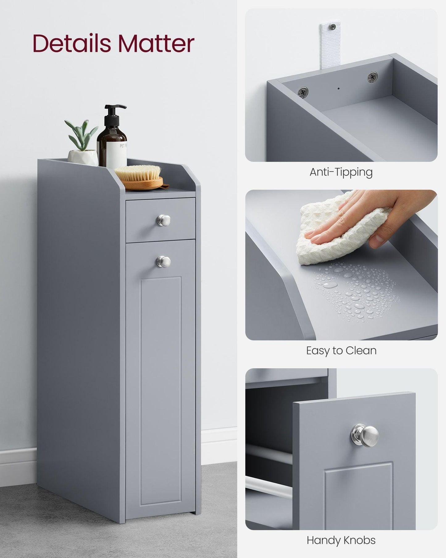 Slim Bathroom Storage Cabinet FredCo