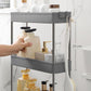 Slim Rolling Storage Cart Gray 4-tier FredCo
