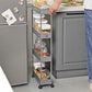 Slim Rolling Storage Cart Gray 4-tier FredCo
