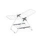 Small Foldable 2-Level Clothes Drying Rack Cloud White FredCo