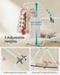Small Foldable 2-Level Clothes Drying Rack Cloud White FredCo