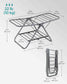 Small Foldable 2-Level Clothes Drying Rack Dove Gray FredCo