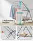 Small Foldable 2-Level Clothes Drying Rack Dove Gray FredCo