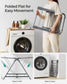 Small Foldable 2-Level Clothes Drying Rack Dove Gray FredCo