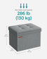 Small Folding Storage Ottoman FredCo