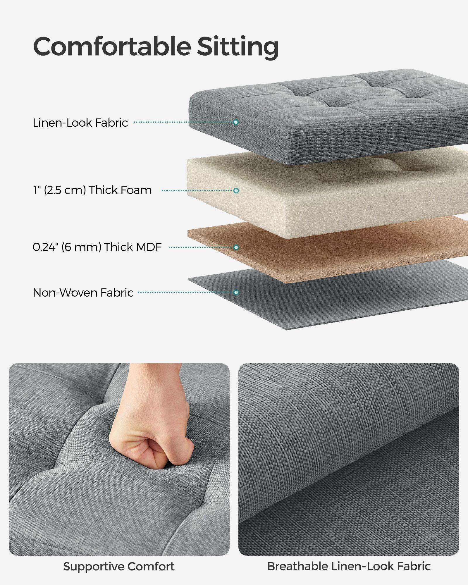 Small Folding Storage Ottoman FredCo