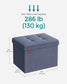 Small Folding Storage Ottoman, Foot Rest Stool, Cu FredCo