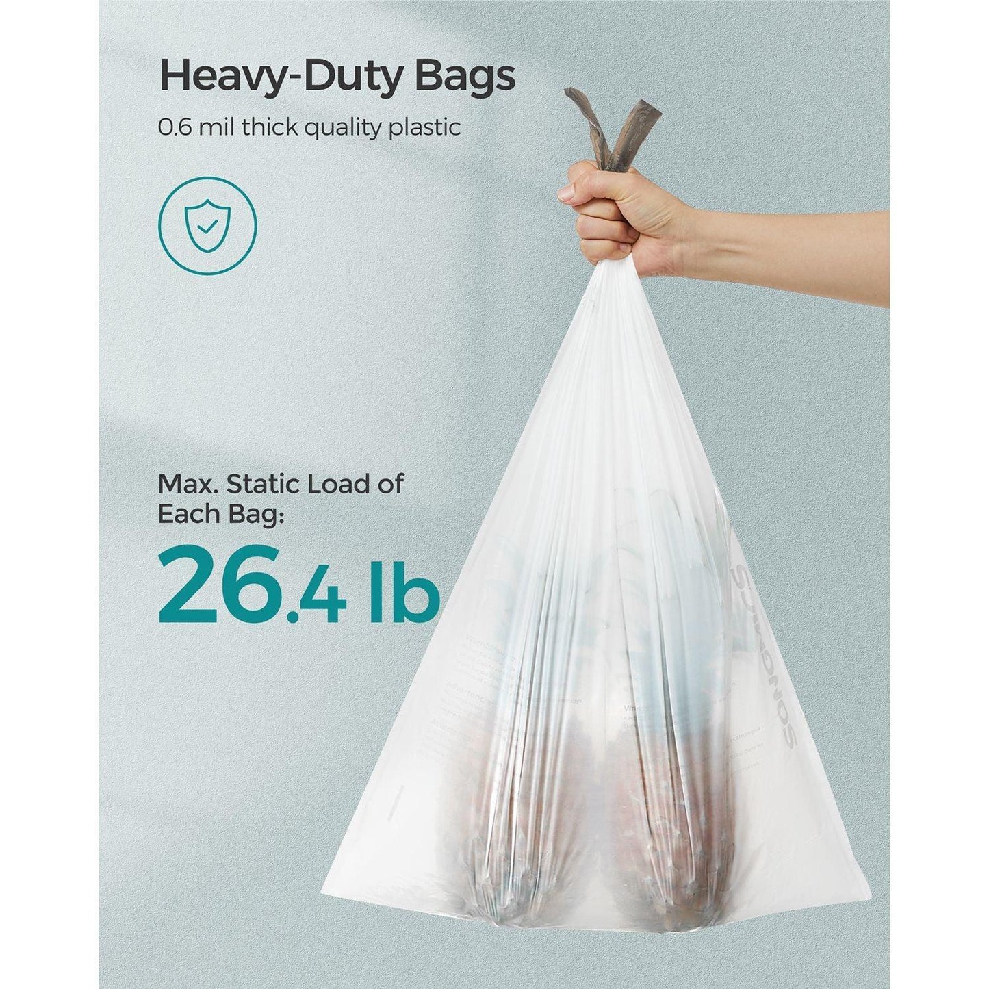 Small Trash Bags for 4-5.3 Gallon Trash Cans 40 Count FredCo