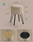 Small Vanity Stool Chair with Storage Camel Brown FredCo