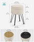 Small Vanity Stool Chair with Storage Cream White FredCo