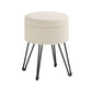 Small Vanity Stool Chair with Storage Cream White FredCo
