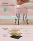 Small Vanity Stool Chair with Storage Jelly Pink FredCo