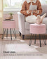 Small Vanity Stool Chair with Storage Jelly Pink FredCo