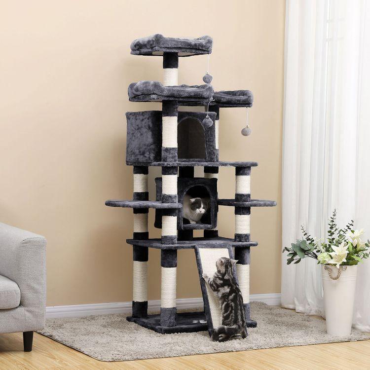 Smoky Gray Cat Tree 67 inch FredCo