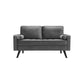 Smooth Velvet Surface Sofa Grey FredCo