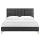 Sofia Channel Tufted Performance Velvet Queen Platform Bed, MOD-6979 FredCo