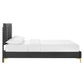 Sofia Channel Tufted Performance Velvet Queen Platform Bed, MOD-6979 FredCo