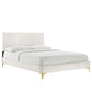 Sofia Channel Tufted Performance Velvet Queen Platform Bed, MOD-6979 FredCo