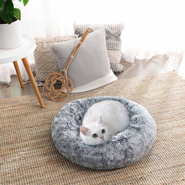 Soft Plush Gray Dog Bed FredCo