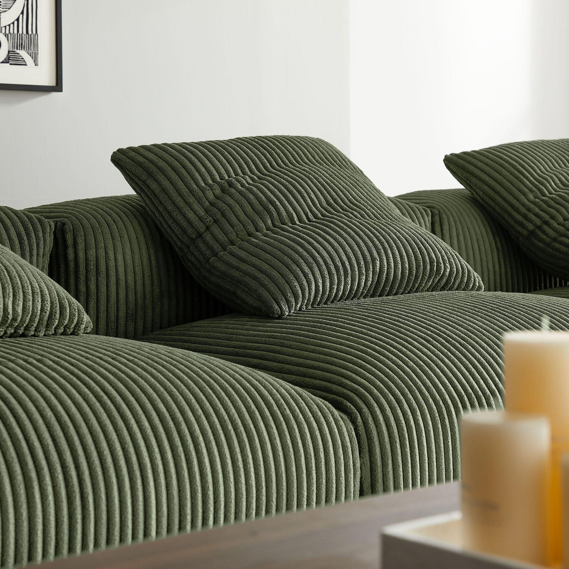 Solace 4-Piece Modular Corduroy Upholstered Sectional Sofa by Modway FredCo