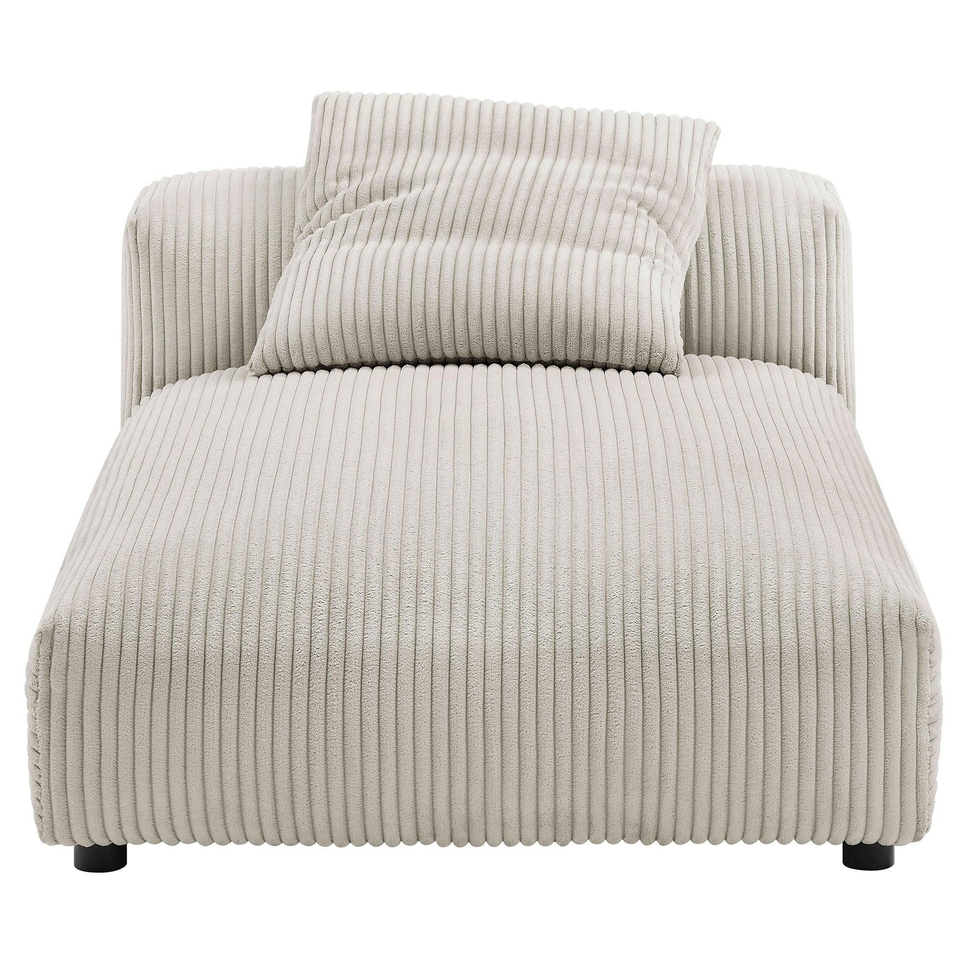 Solace Modular Corduroy Upholstered Armless Chaise Lounge by Modway FredCo