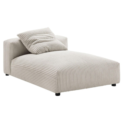 Solace Modular Corduroy Upholstered Armless Chaise Lounge by Modway FredCo