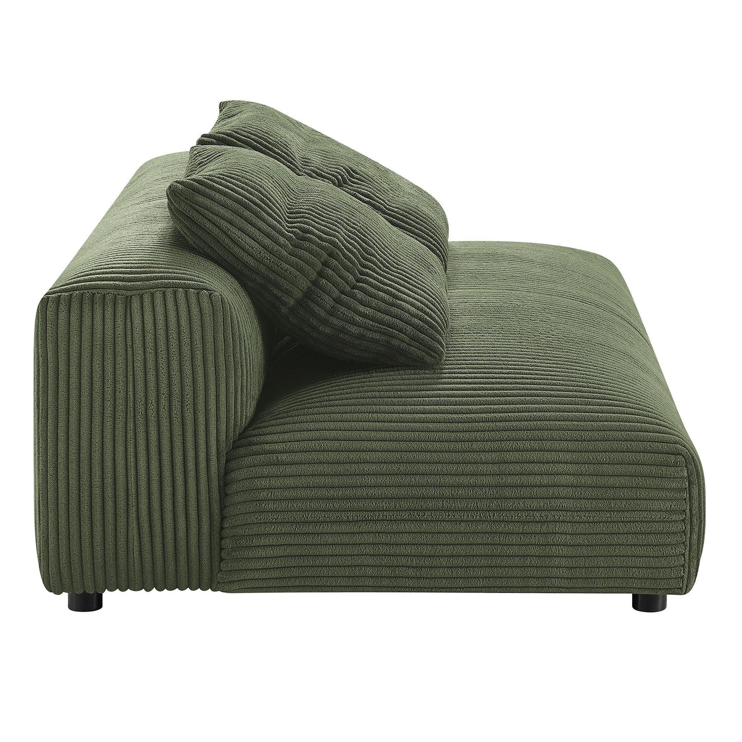 Solace Modular Corduroy Upholstered Armless Loveseat by Modway FredCo