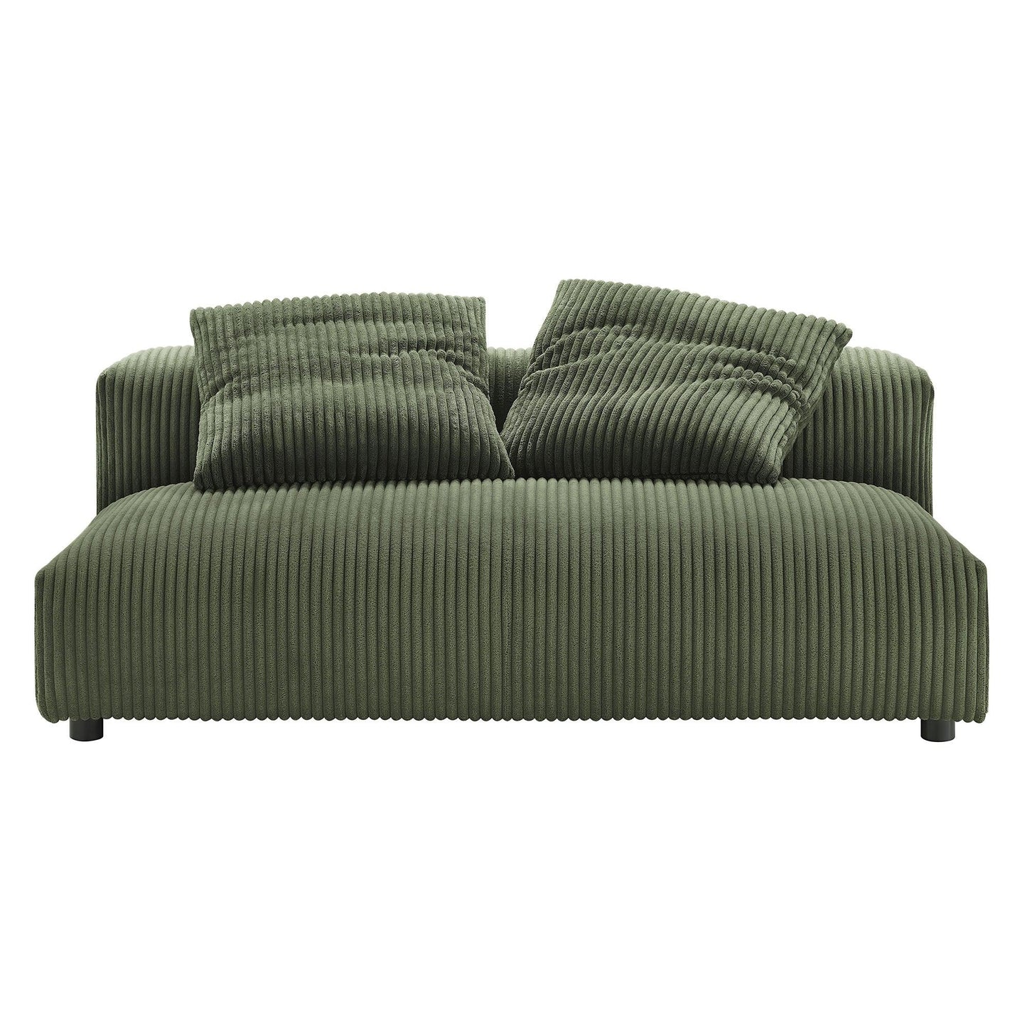 Solace Modular Corduroy Upholstered Armless Loveseat by Modway FredCo