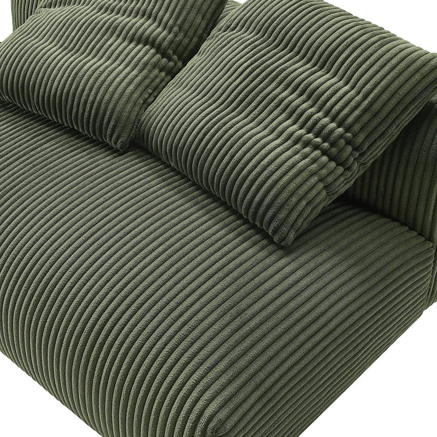 Solace Modular Corduroy Upholstered Armless Loveseat by Modway FredCo