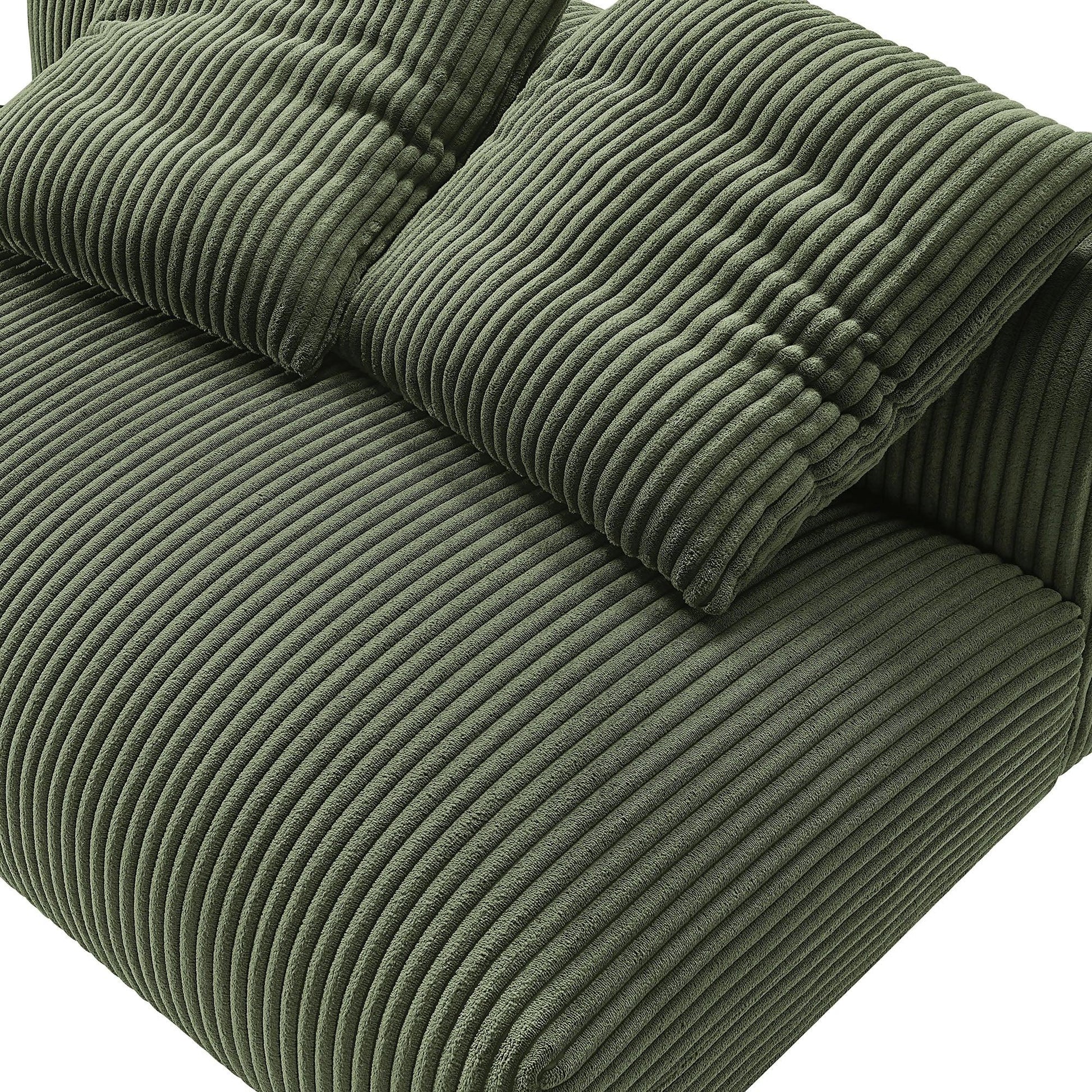 Solace Modular Corduroy Upholstered Armless Loveseat by Modway FredCo