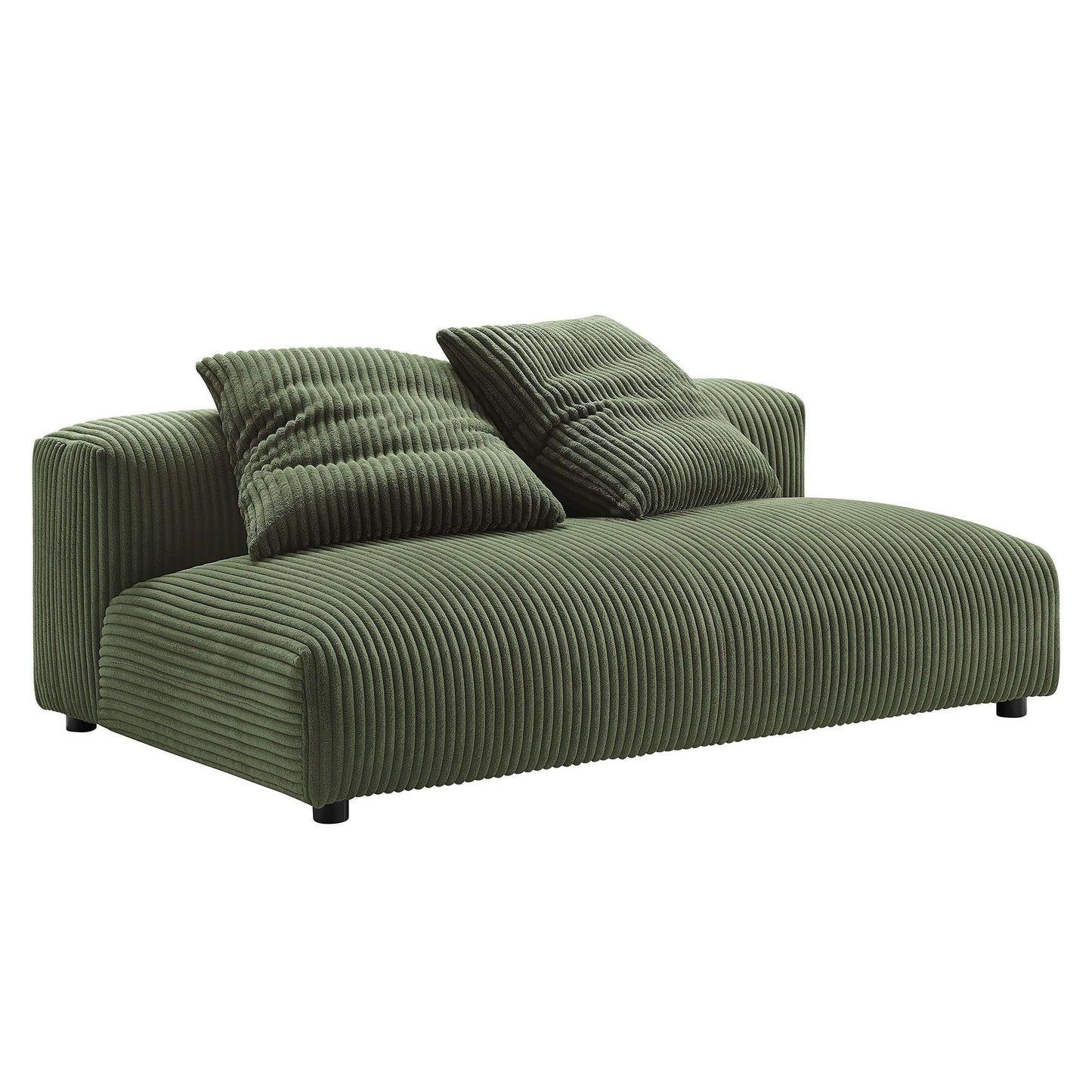 Solace Modular Corduroy Upholstered Armless Loveseat by Modway FredCo