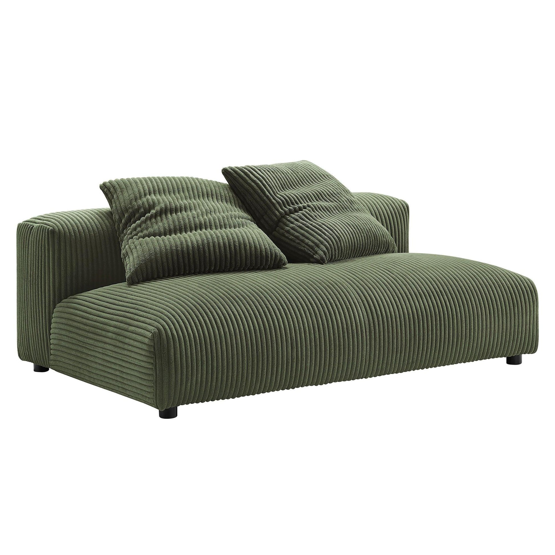 Solace Modular Corduroy Upholstered Armless Loveseat by Modway FredCo