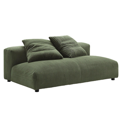 Solace Modular Corduroy Upholstered Armless Loveseat by Modway FredCo