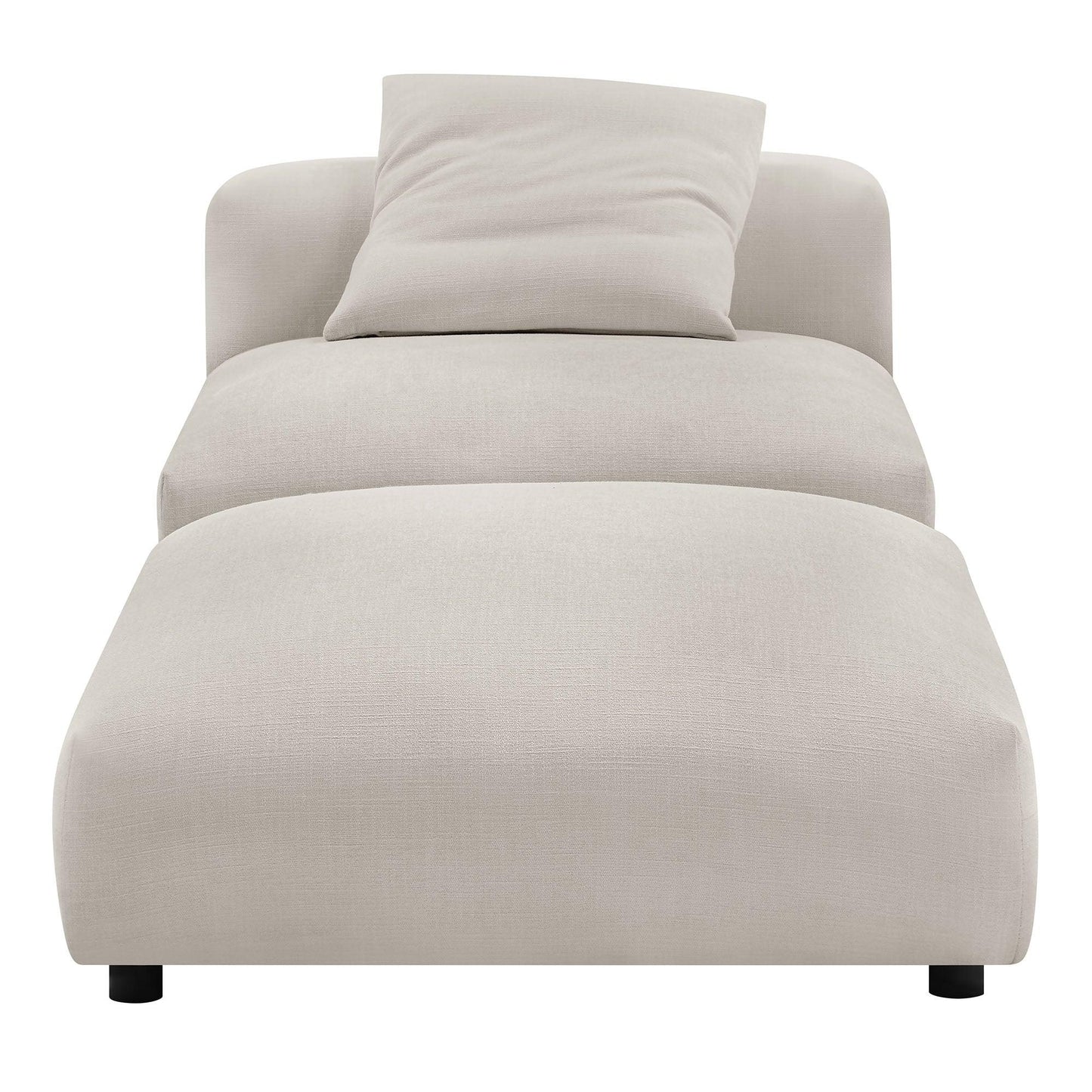 Solace Modular Upholstered Fabric Armless Chair and Ottoman Set by Modway FredCo