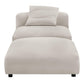 Solace Modular Upholstered Fabric Armless Chair and Ottoman Set by Modway FredCo