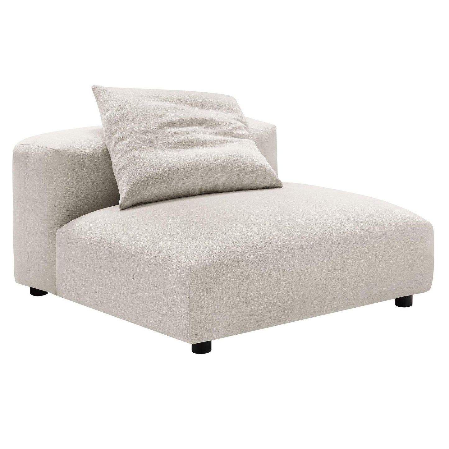 Solace Modular Upholstered Fabric Armless Chair and Ottoman Set by Modway FredCo