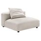 Solace Modular Upholstered Fabric Armless Chair and Ottoman Set by Modway FredCo